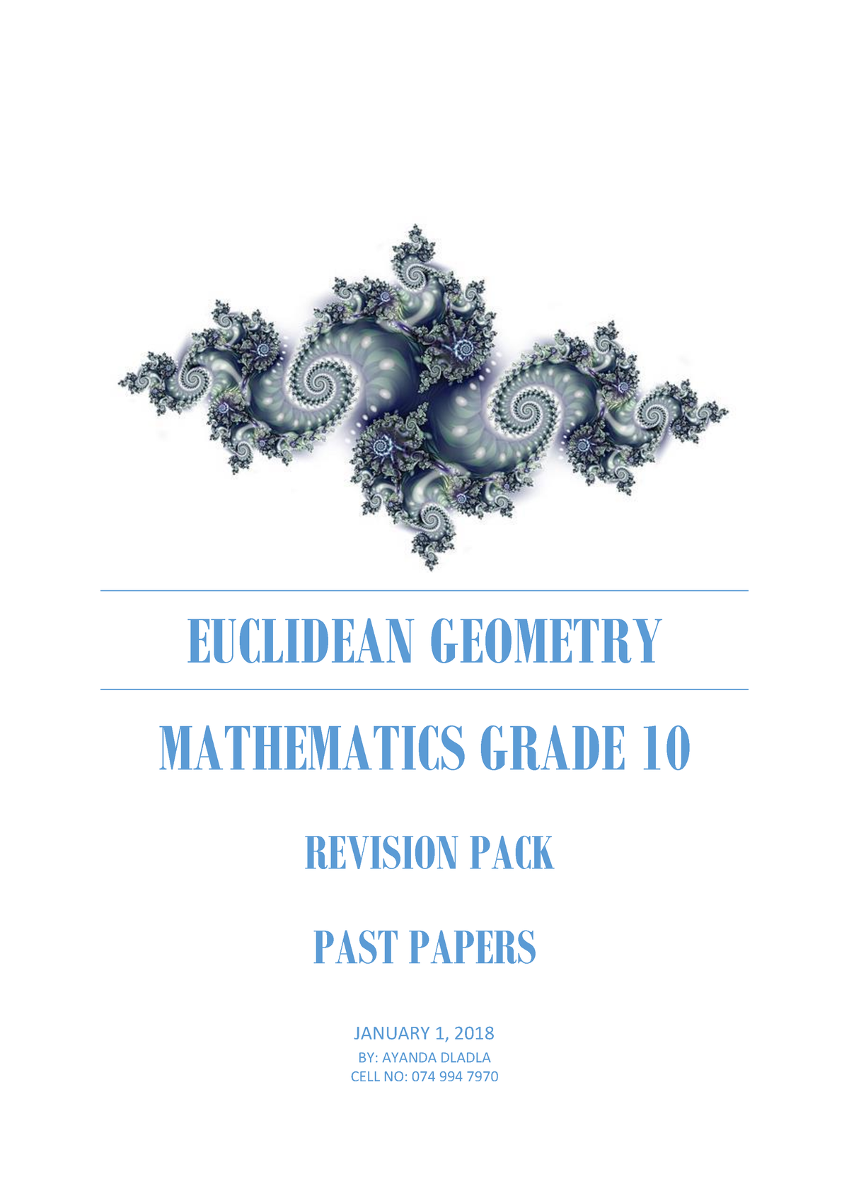 Euclidean Geometry Grade 10 Ws4118 Euclidean Geometry Mathematics Grade 10 Revision Pack 7472