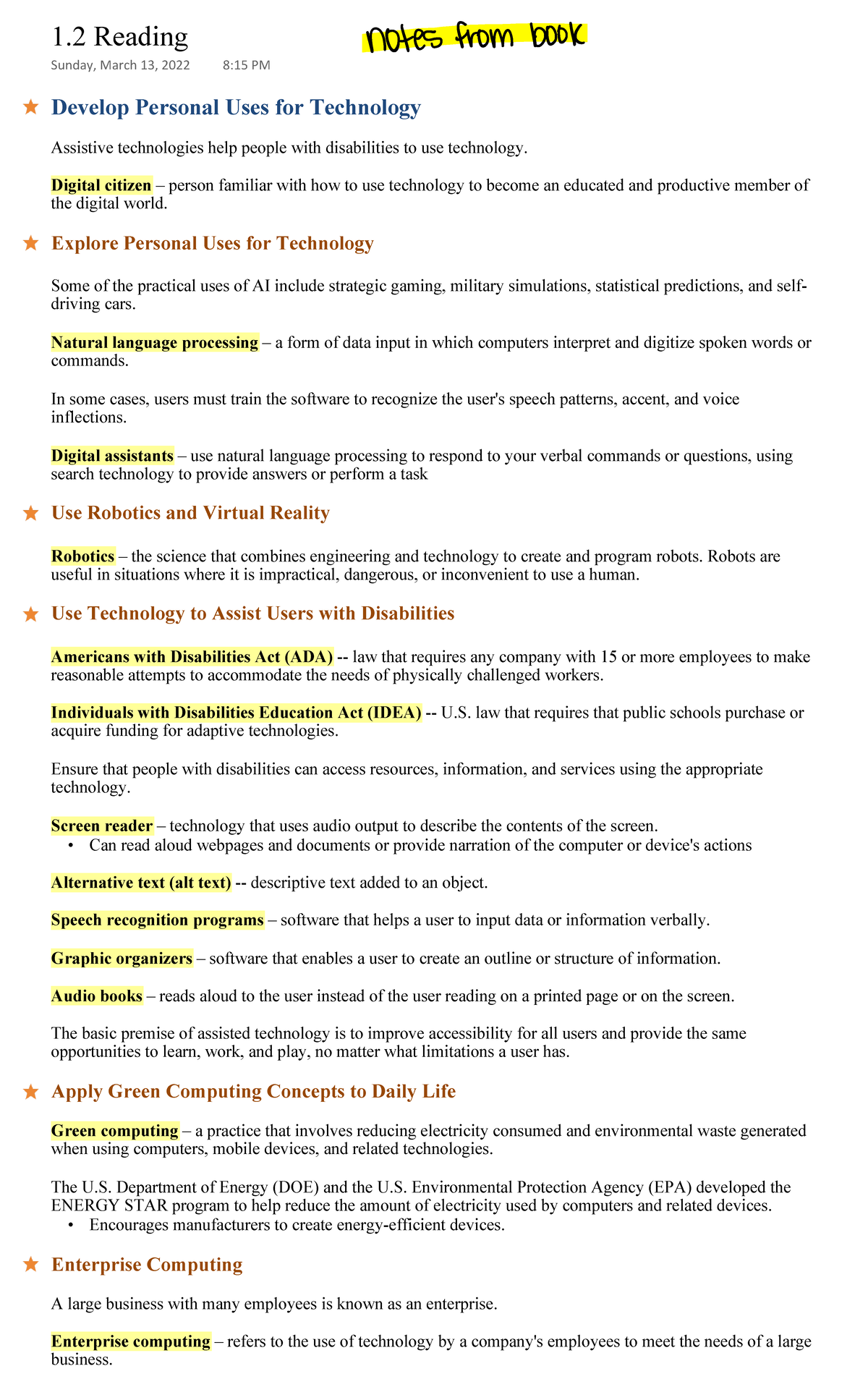 Chapter 1, Unit 2 Notes - Develop Personal Uses for Technology ...