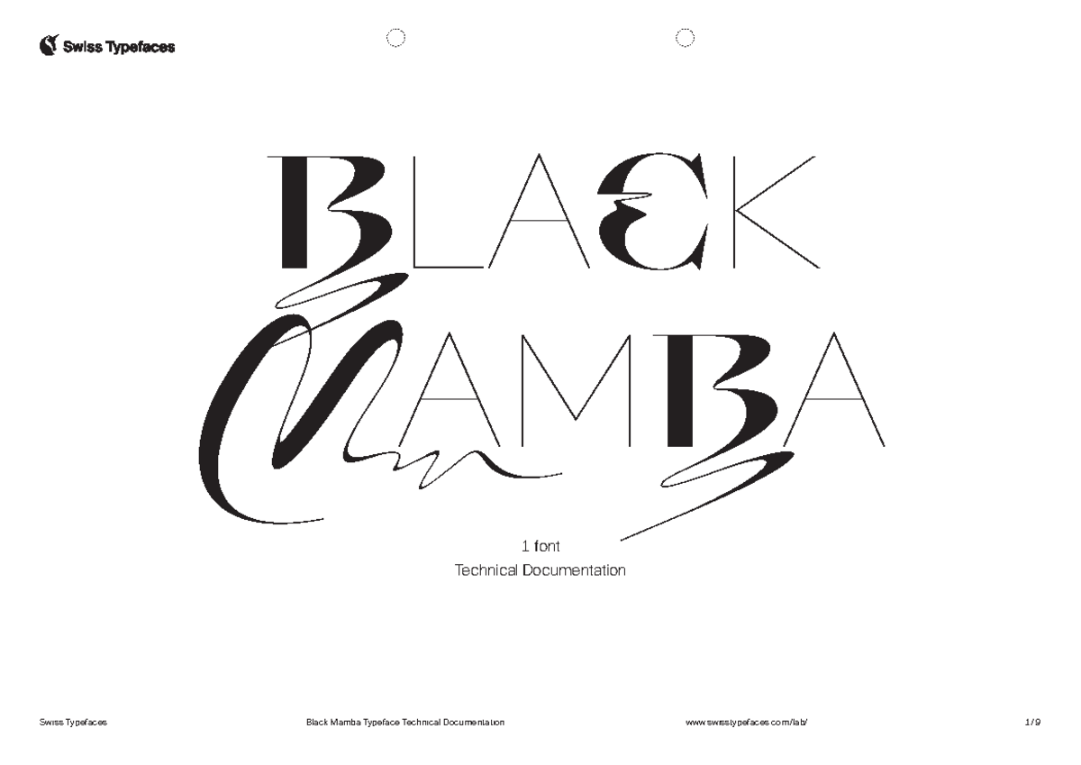 Behaviour of animals - Black Mamba 1 font Technical Documentation Black ...