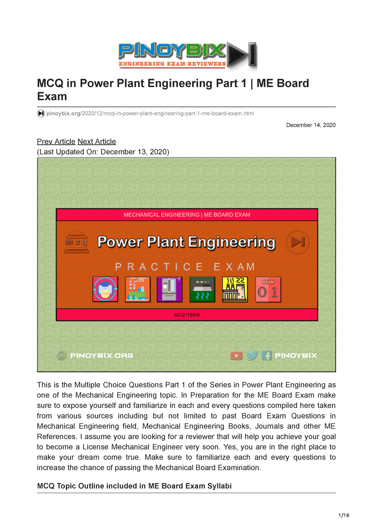 power-plant-engineering-part-1-me-board-exam-december-14-2020-mcq-in