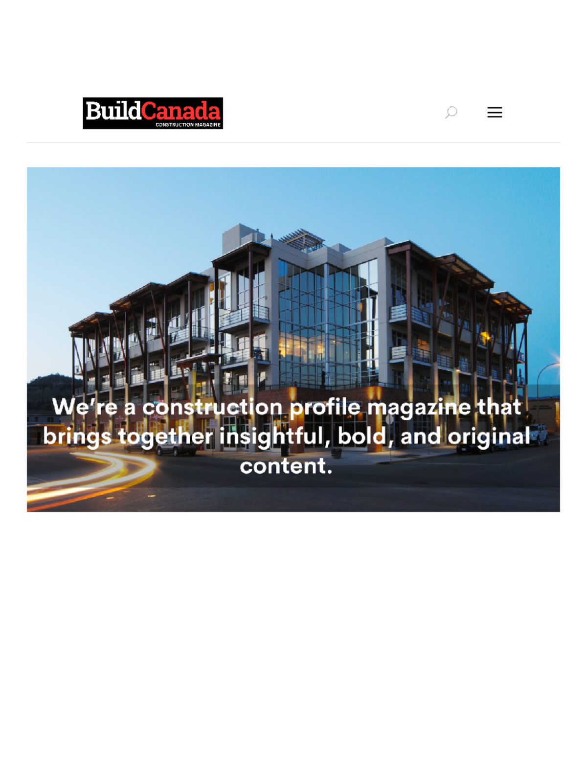 Build Canada Magazine - A real life example. - UU aa Q&A’s FROM THE ...