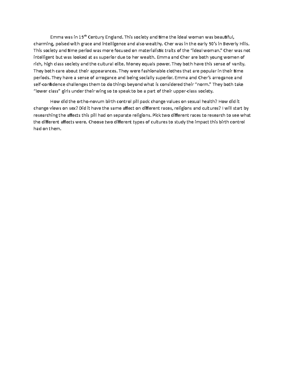 Module Three Short Answer Worksheet - Emma was in 19th Century England ...