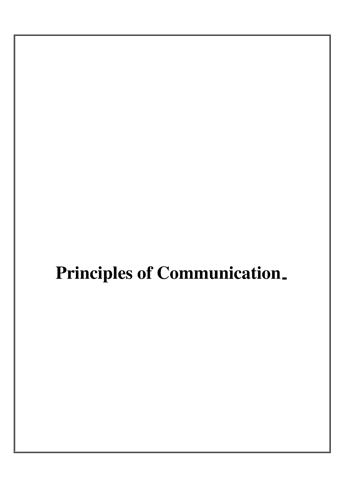 101- Principle OF Communication 1 - Principles Of Communication- CAREER ...