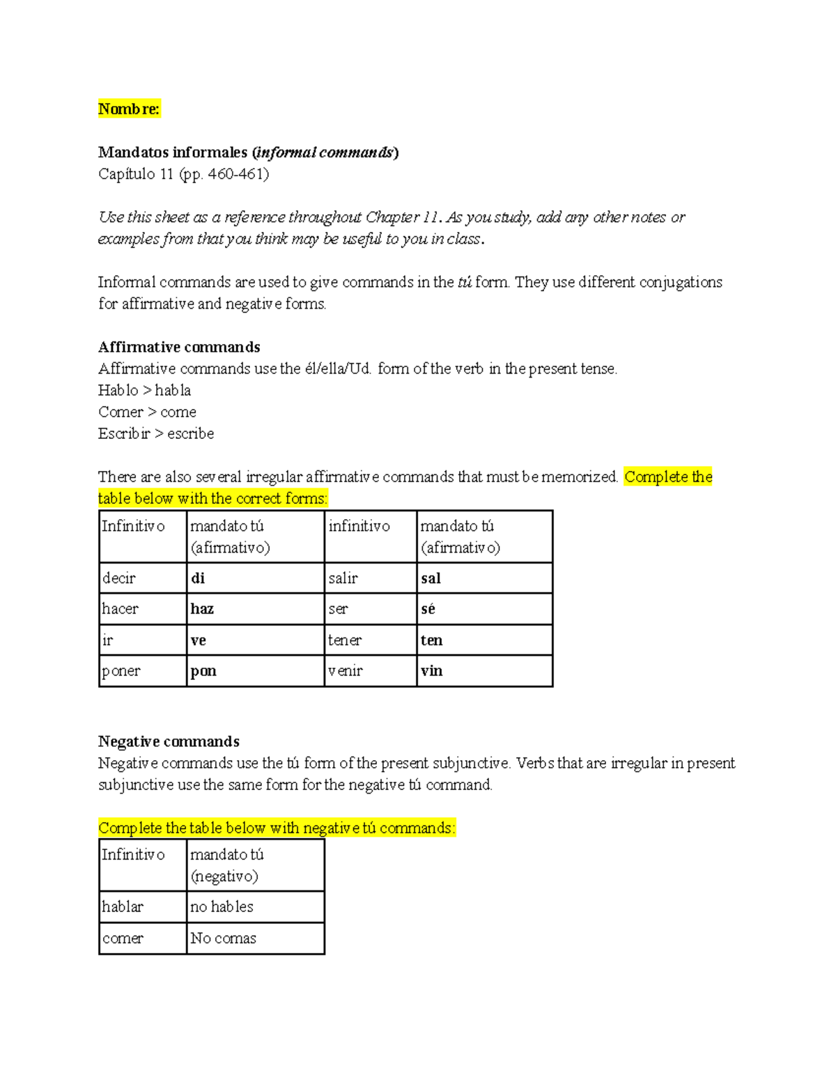 mandatos-informales-informal-commands-nombre-mandatos-informales