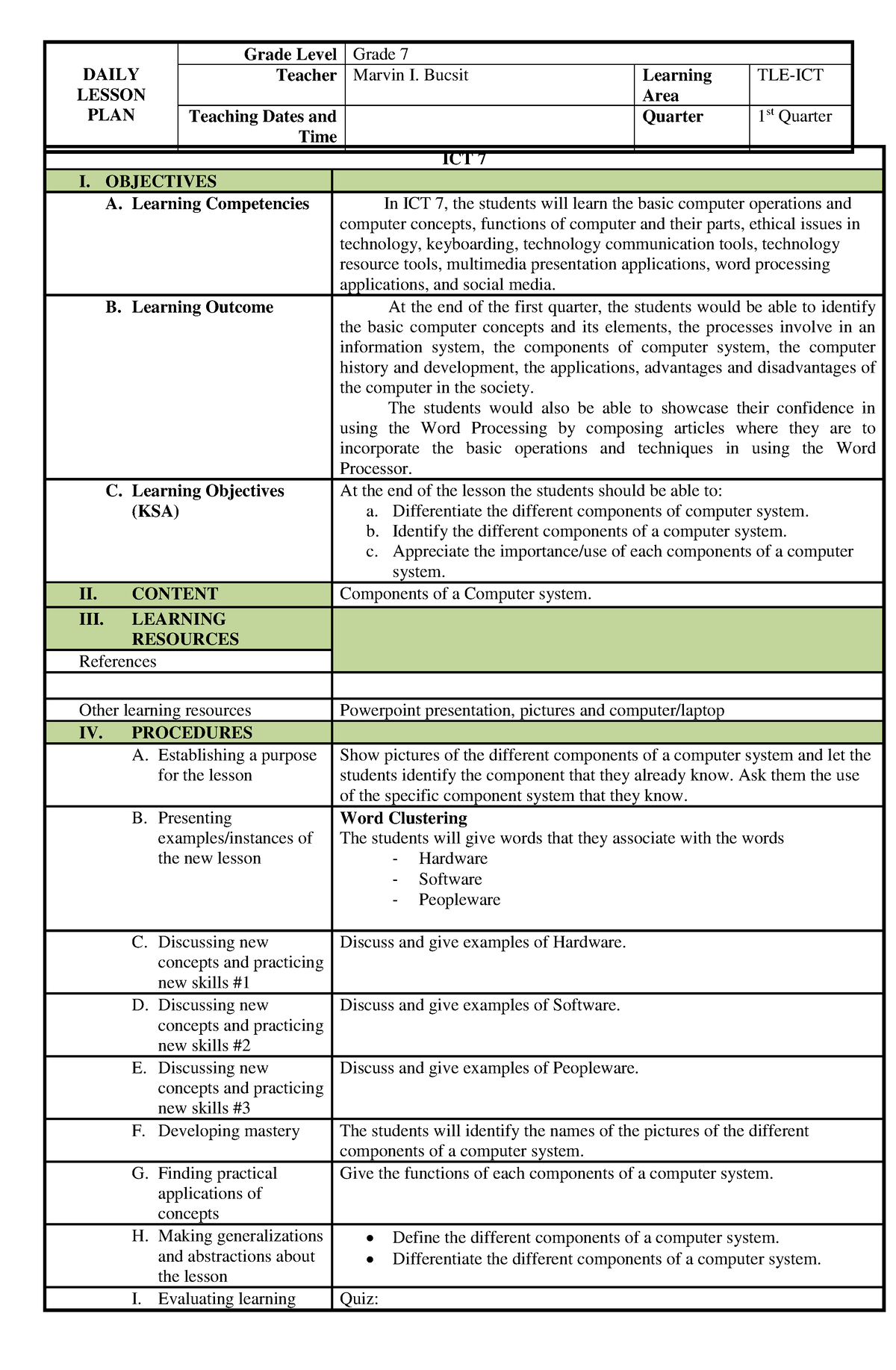 Pdfcoffee Tutorial Lesson Plan Daily Lesson Log Dll Detailed My Xxx