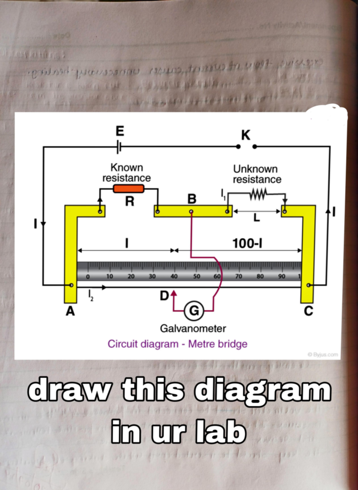 Ex 2 find the unknown resistance using metre Bridge - E K Known ...
