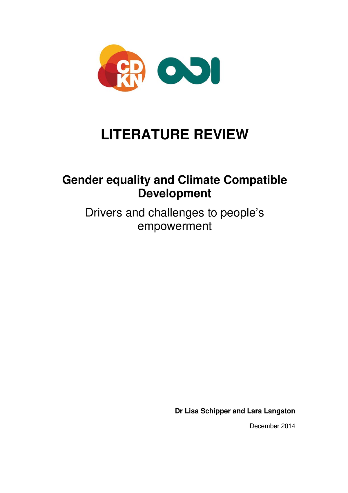 literature review gender equality