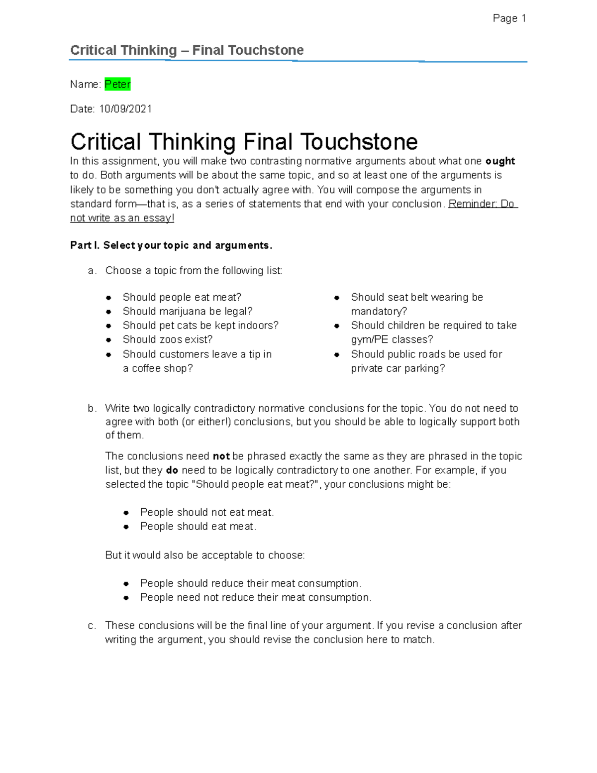 philosophy critical thinking pdf