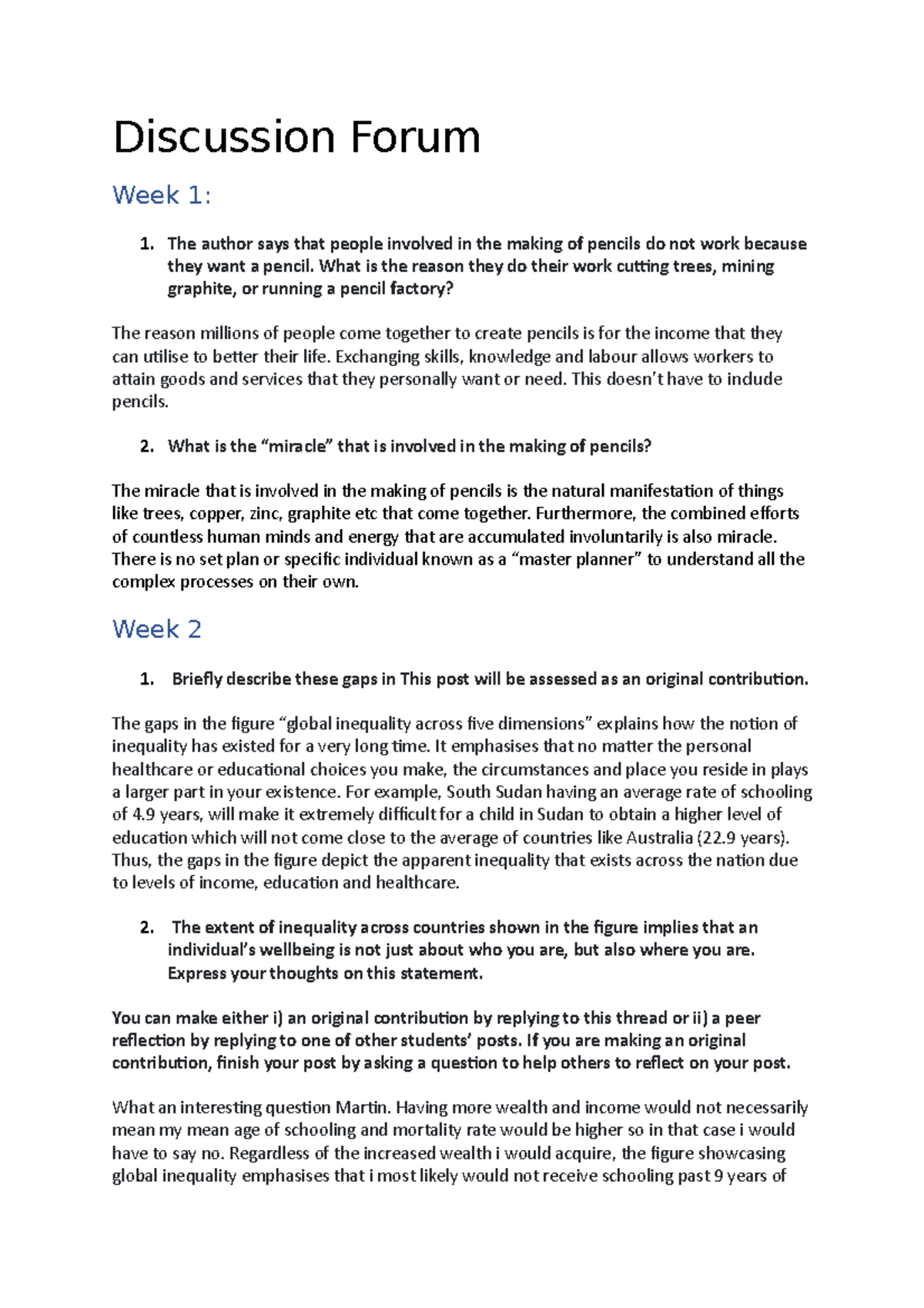 Discussion Forum - Discussion Forum Week 1: The author says that people ...