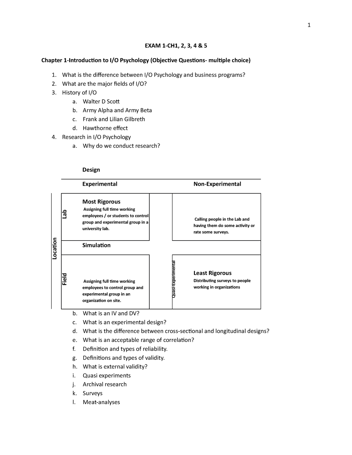 Psy 326 Study Guide Exam 1 Studocu