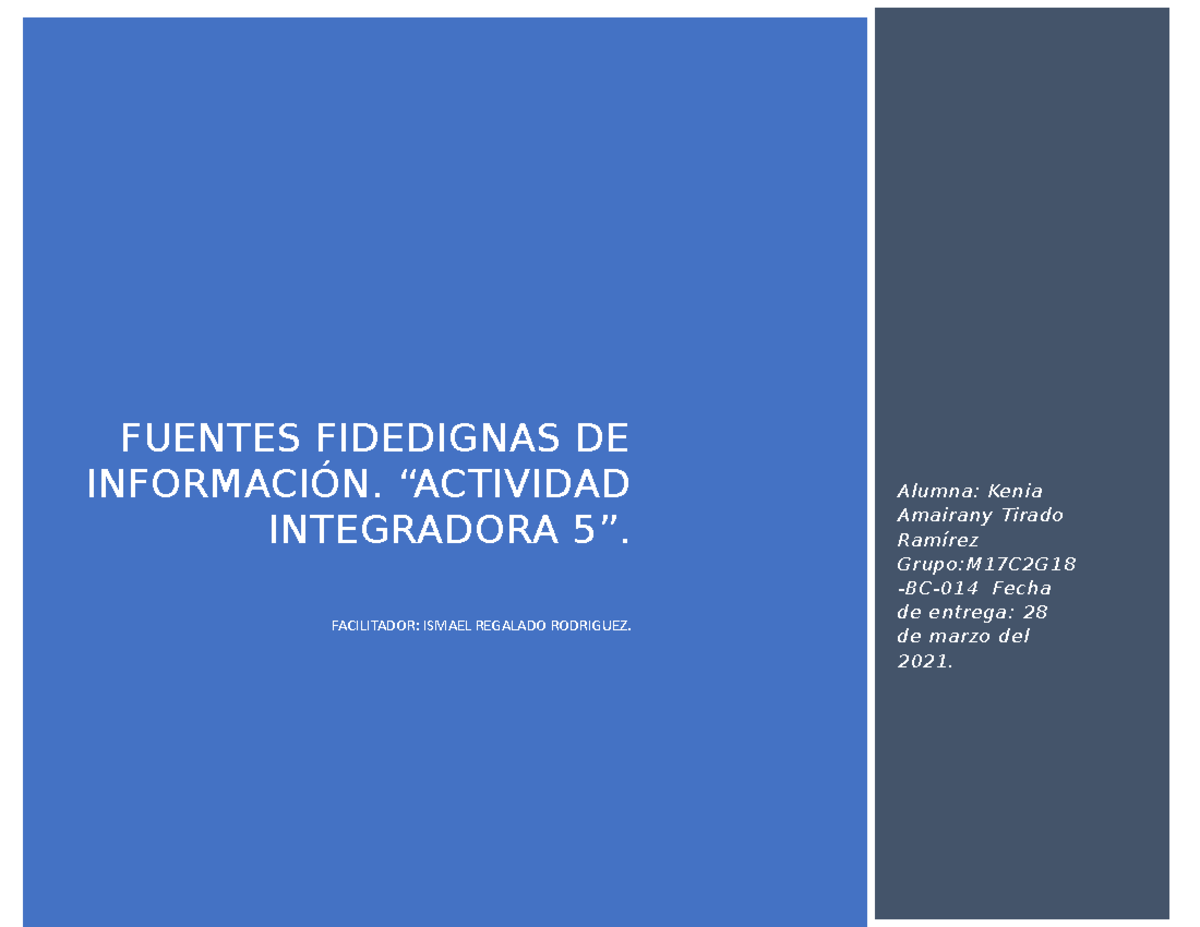 Tiradoramirez Keniaamairany M17S3AI5 - FUENTES FIDEDIGNAS DE