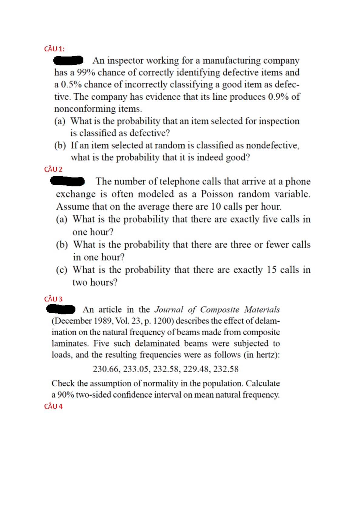 Assignment 291 Statistics Probability Câu 1 Câu 2 Câu 3 Câu 4 Câu Studocu Assignment 291 Statistics Probability Câu 1 Câu 2 Câu 3 Câu 4 Câu Studocu