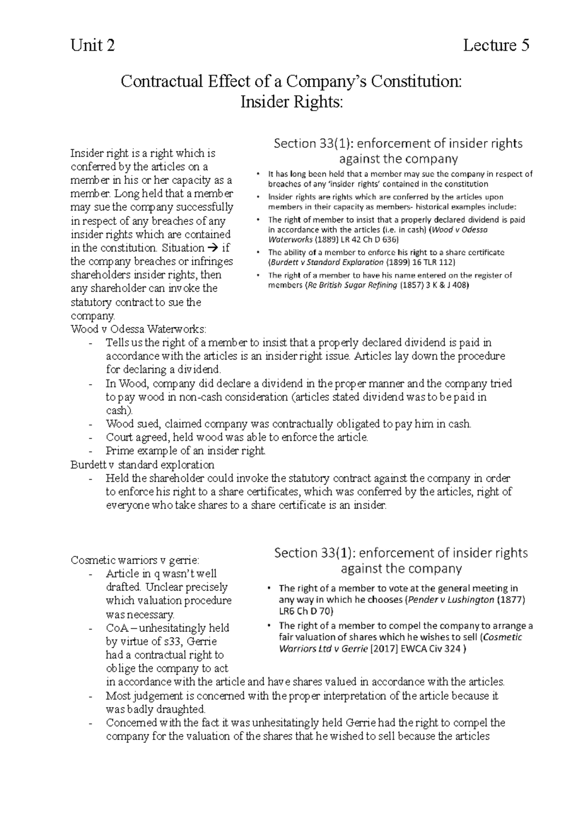 2-5-Contractual Effect of a Company - Unit 2 Lecture 5 Contractual ...
