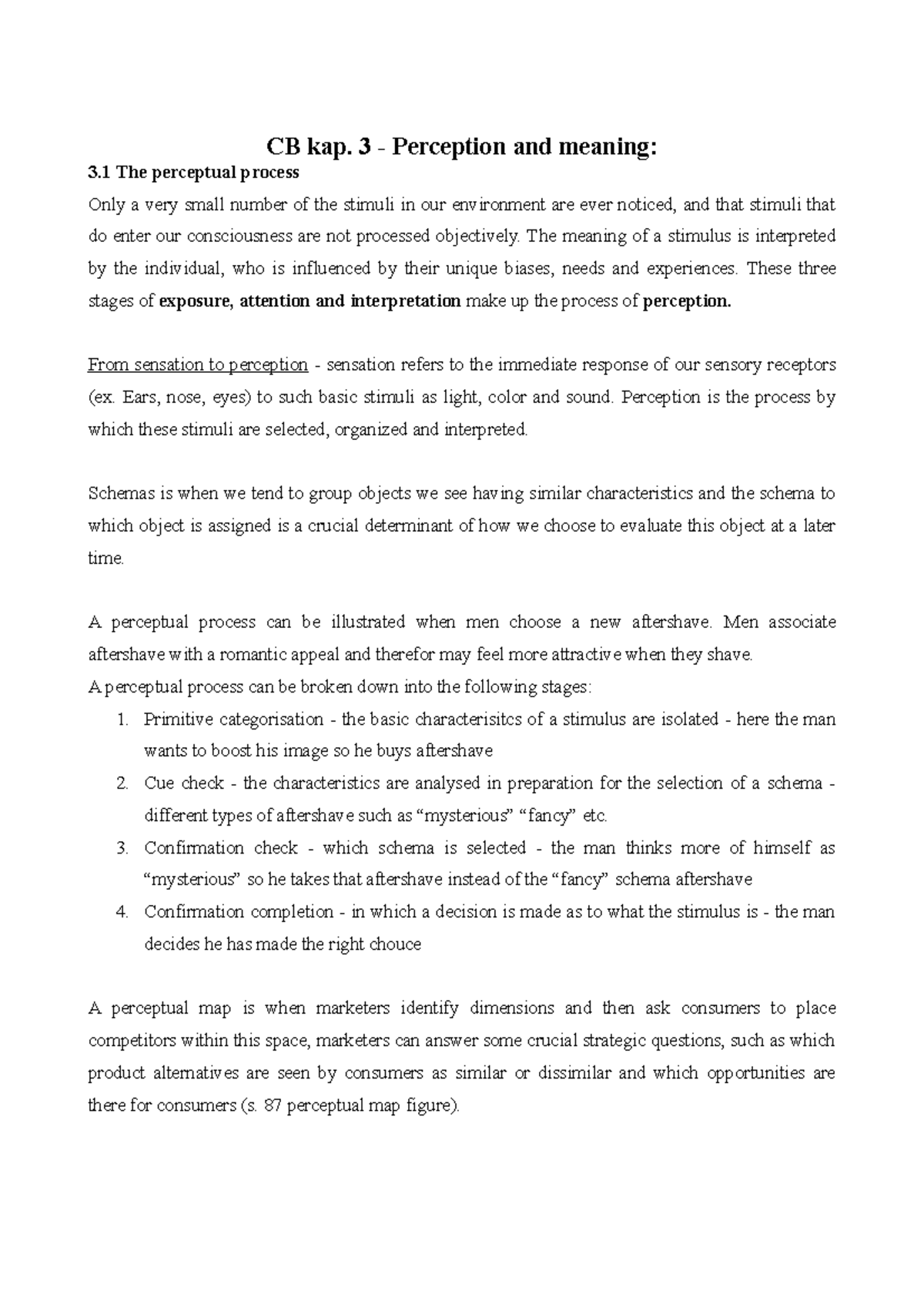 CB kap 3. perception and meaning CB kap. 3 Perception and meaning