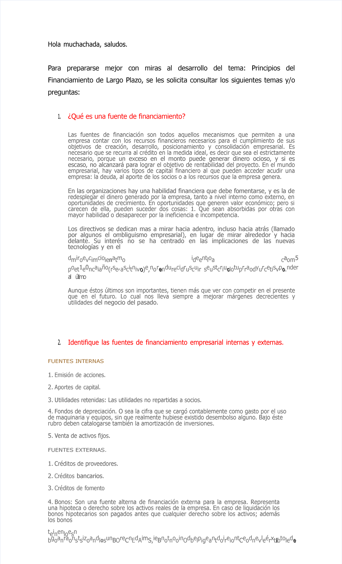 Pdf preguntas sobre fuentes de financiamiento de largo plazo - Hola ...