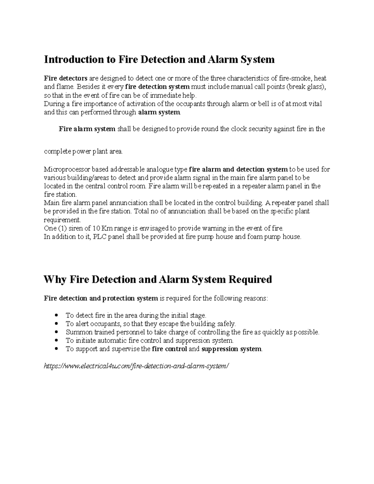 Introduction To Fire Detection And Alarm System - Besides It Every Fire ...