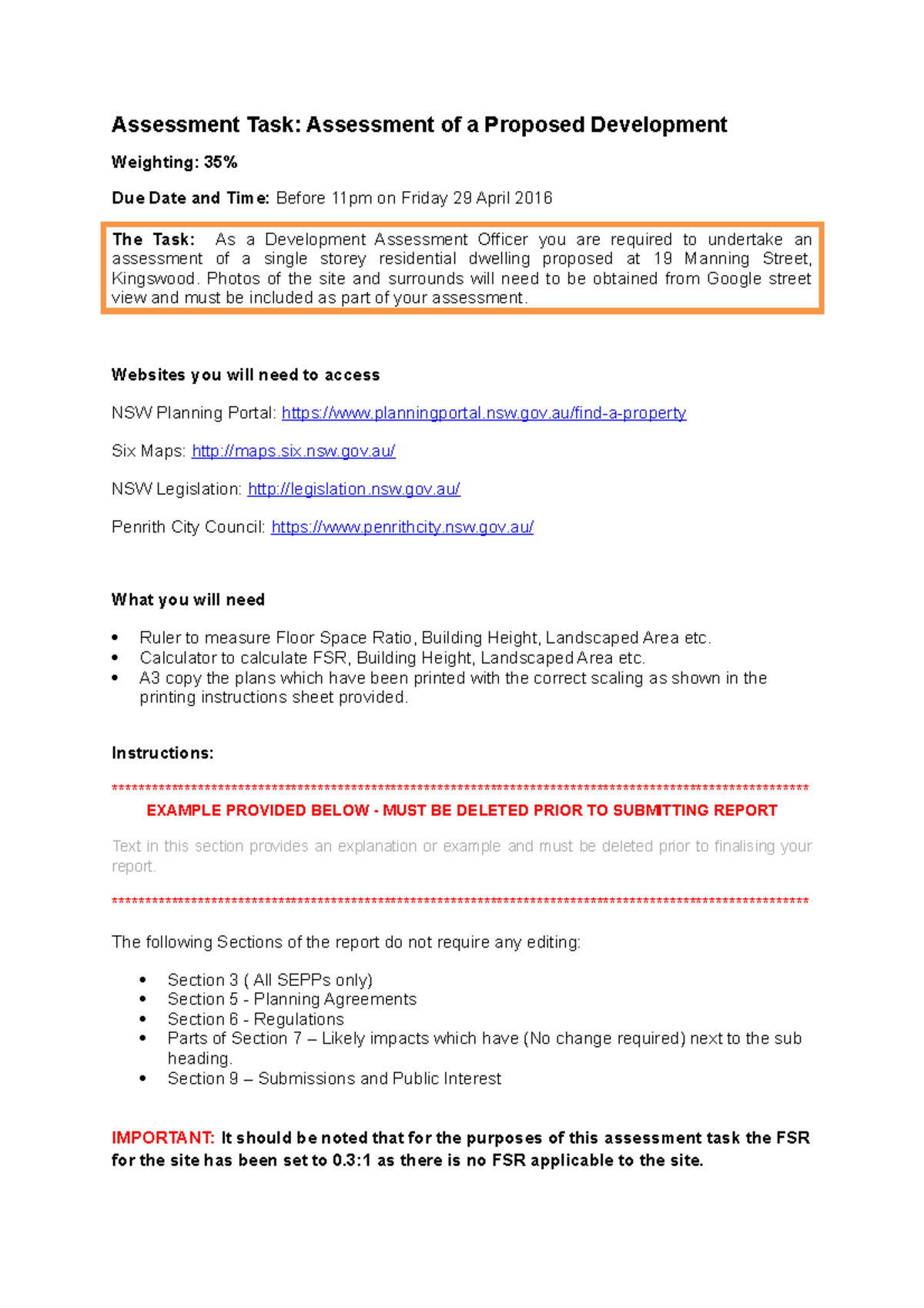 Practical - the perfect template to use for structuring the report ...