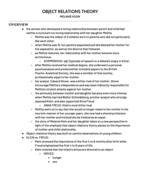 Psychodynamic PSYCHODYNAMIC KEY TERMS AND CONCEPTS ï‚· He  