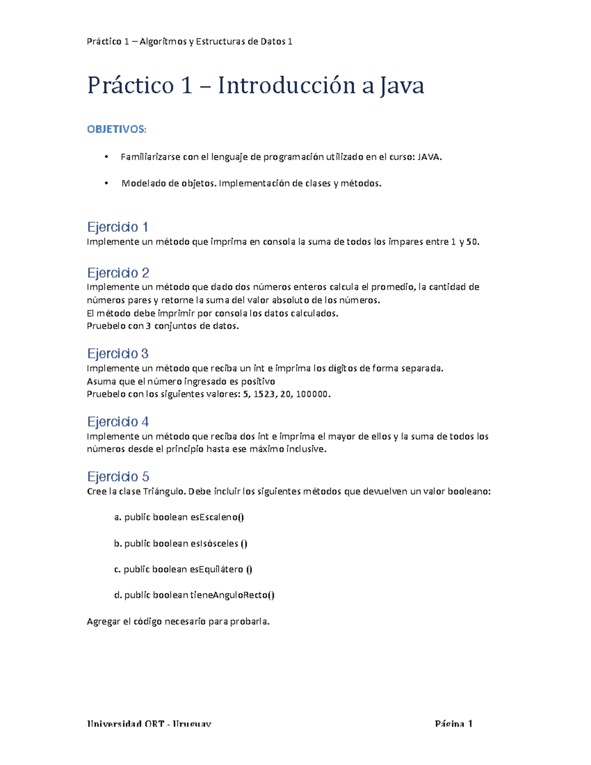 Ejercicios de introduccion a JAVA - Práctico鈀 1鈀 3鈀 Algoritmos鈀 y鈀 ...