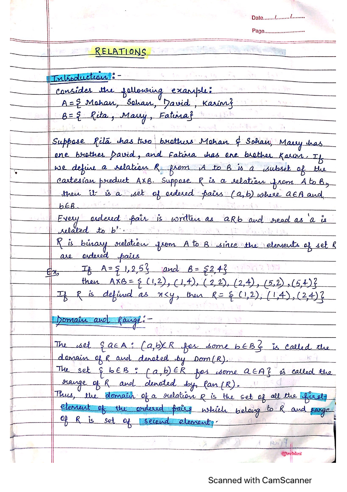 Relations(Unit-1)DSTL - Discrete Mathematics - Studocu