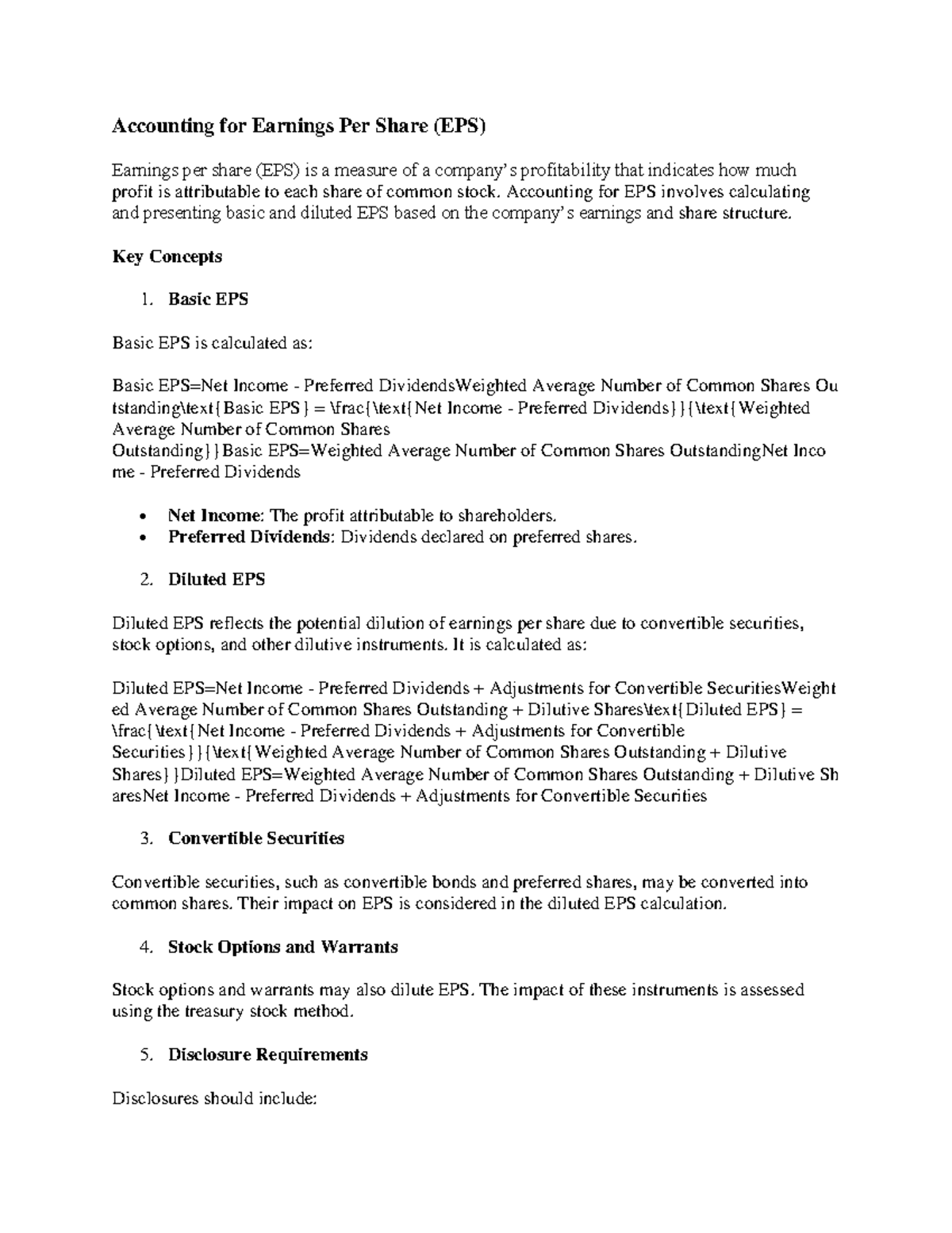 Earnings per share (EPS) is a measure of a company’s profitability that ...