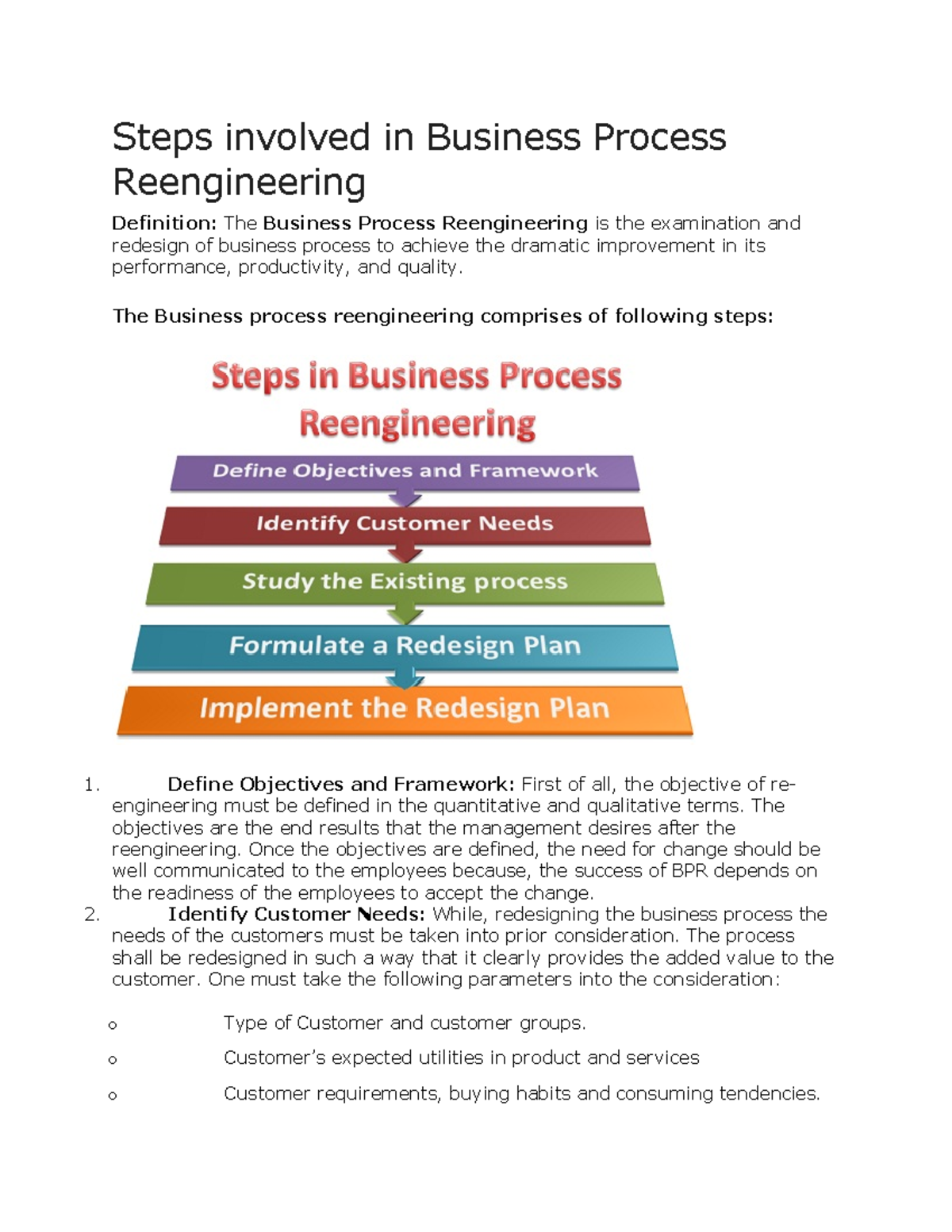 4 Steps Of Business Process Reengineering