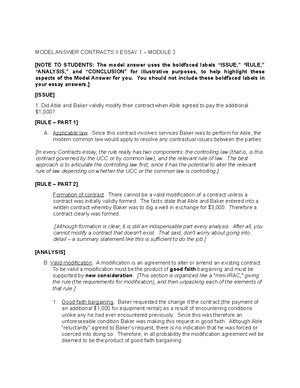 Contracts-Cheat Sheet Final - Governing Contract Rule: Common law ...