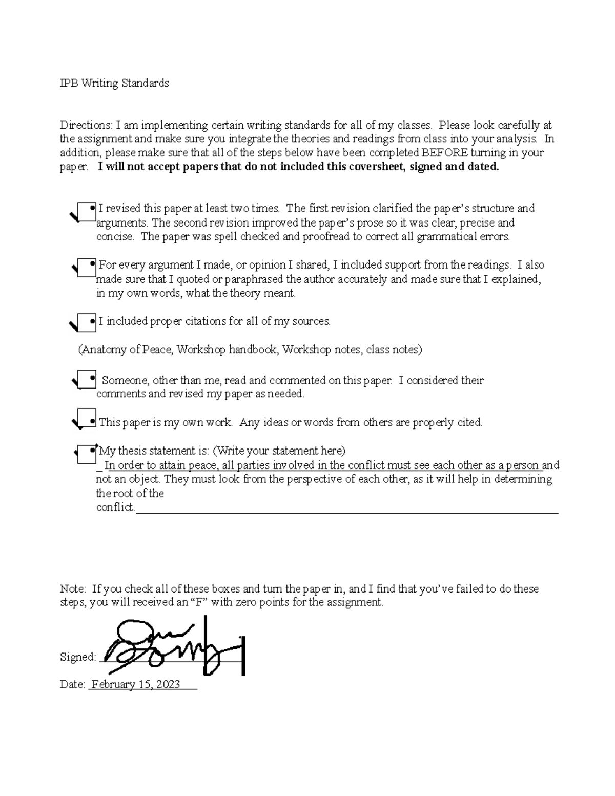 Midterm Paper final heart of war - IPB Writing Standards Directions: I ...