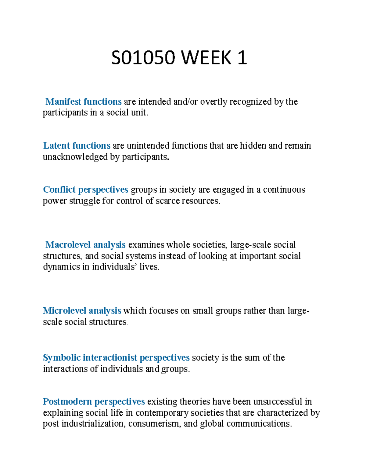 S01050 WEEK 1 3 - WEEK 1 Notes part 3 - S01050 WEEK 1 Manifest ...