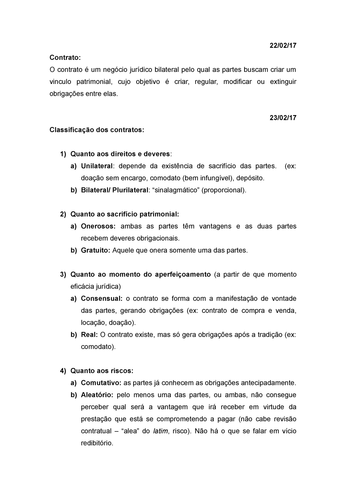 Teoria Geral Dos Contratos Classificação A Princípios 220217 Contrato O Contrato é Um 0130