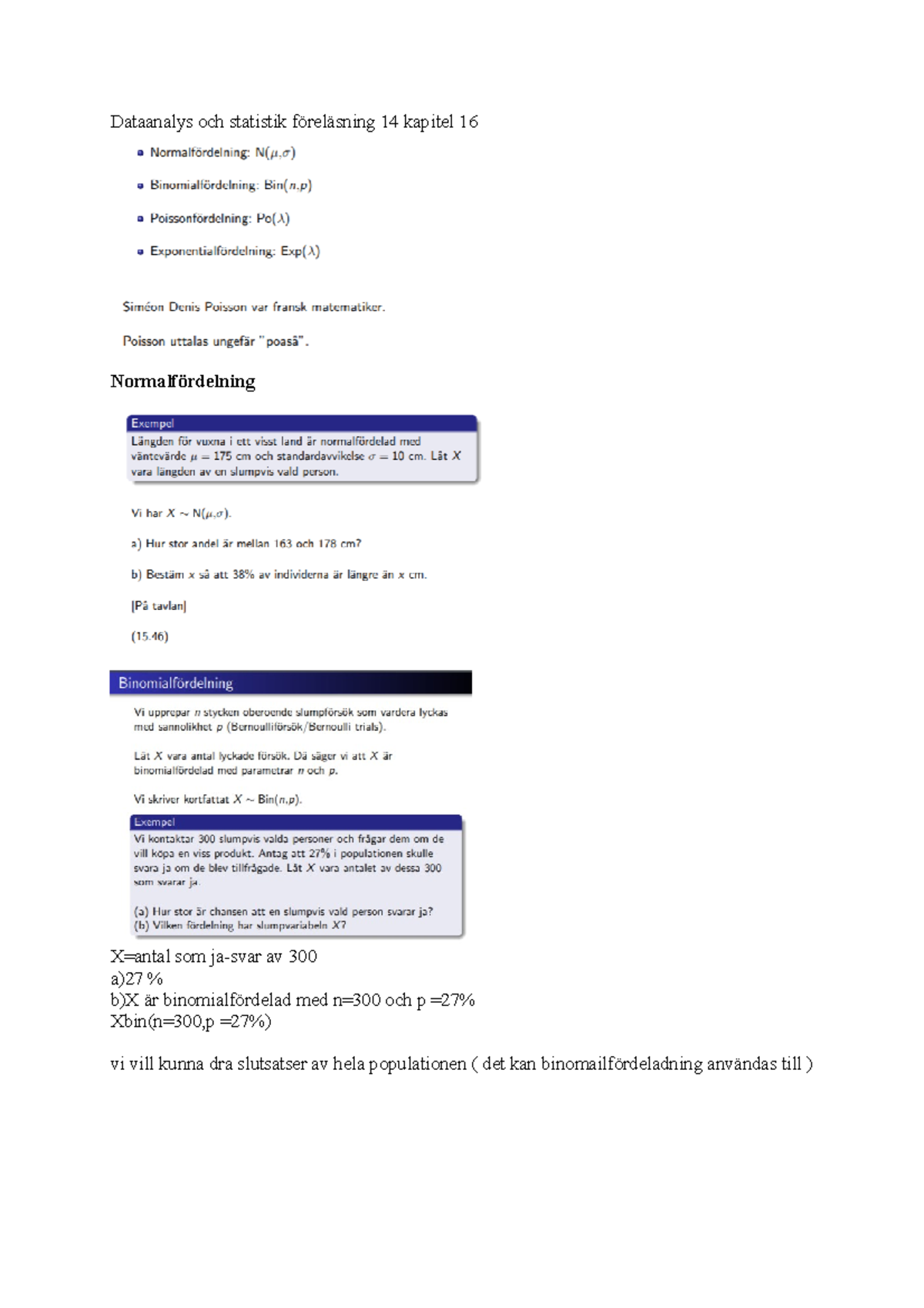 Dataanlys Och Statistik Föreläsning 14 - Dataanalys Och Statistik ...