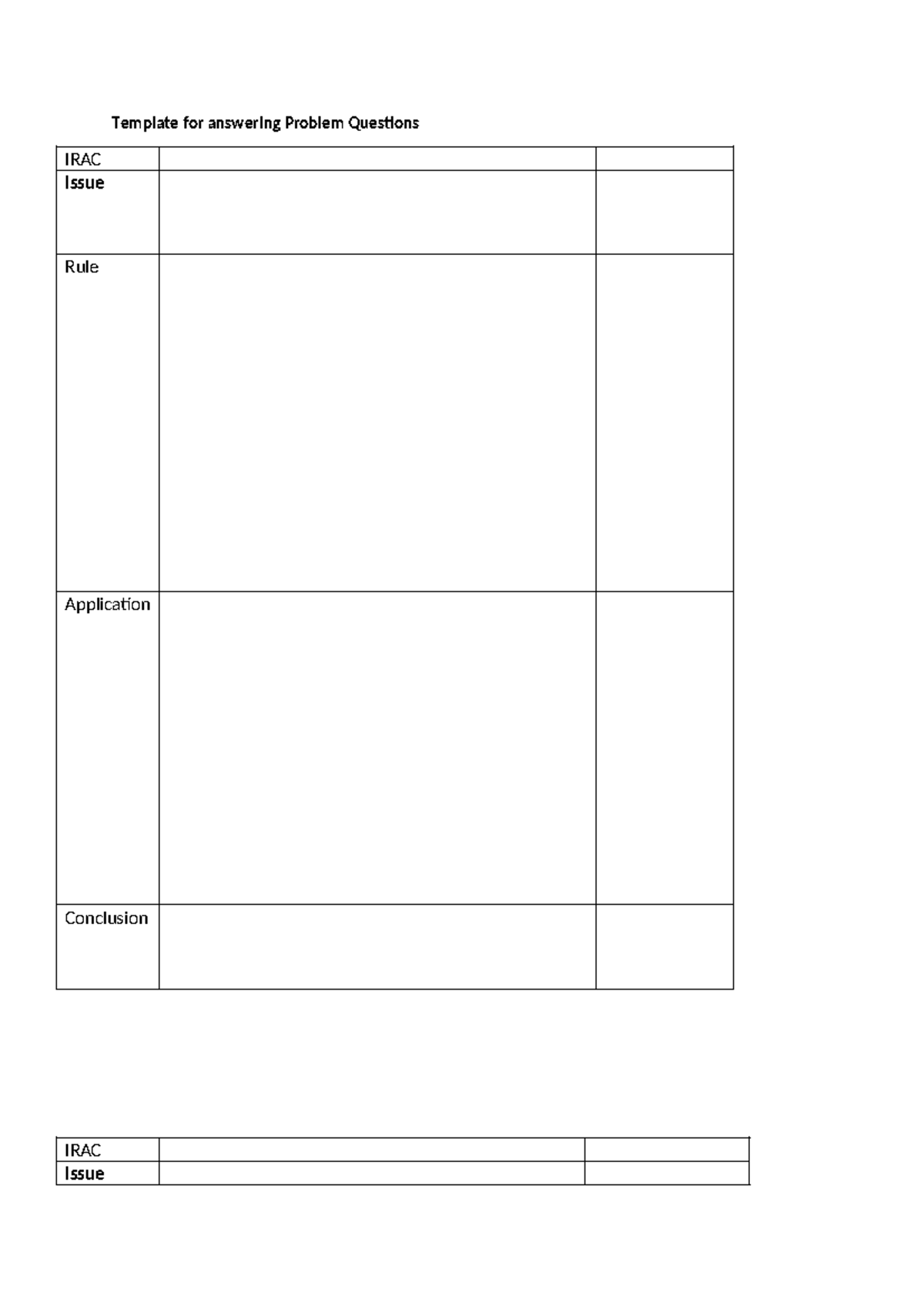 Template for answering Problem Questions - U22108 - Template for ...