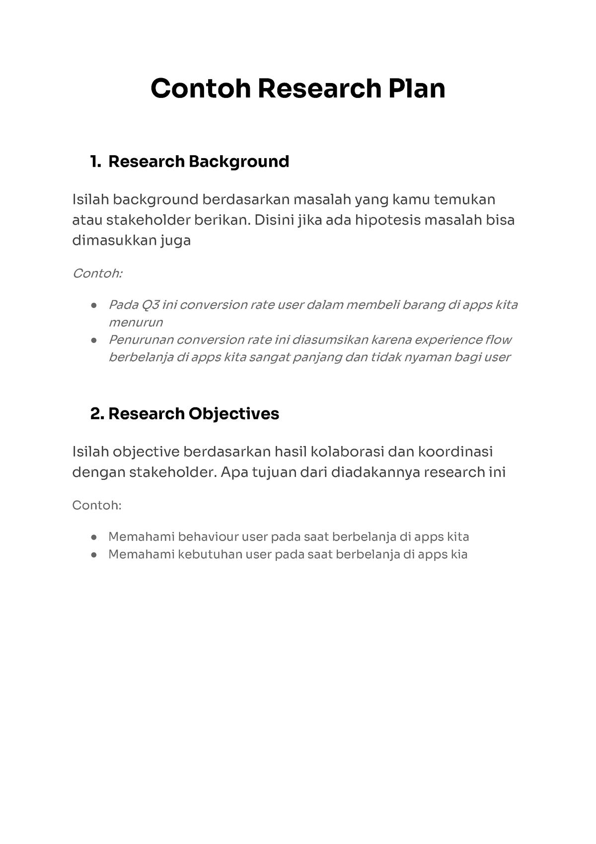 research plan background