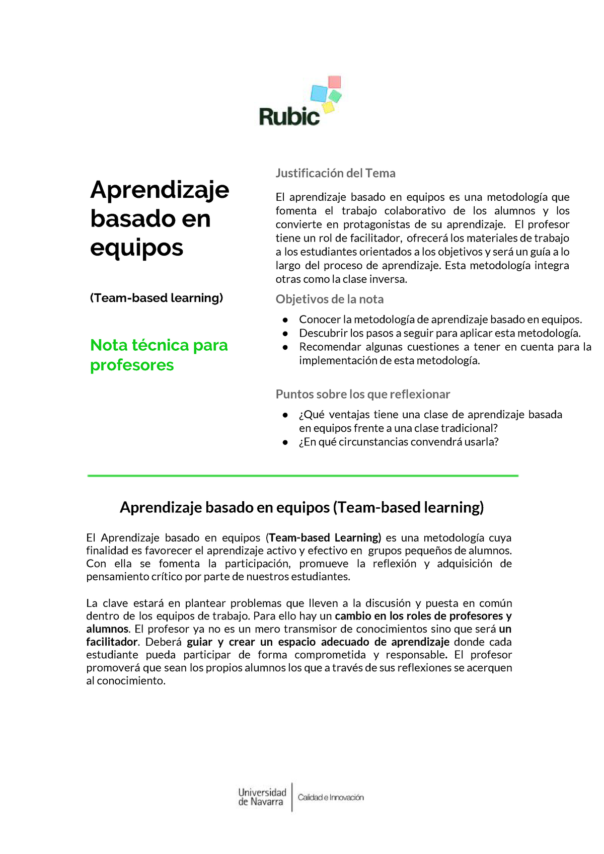 Metodologias Aprendizaje Equipos - Aprendizaje Basado En Equipos (Team ...