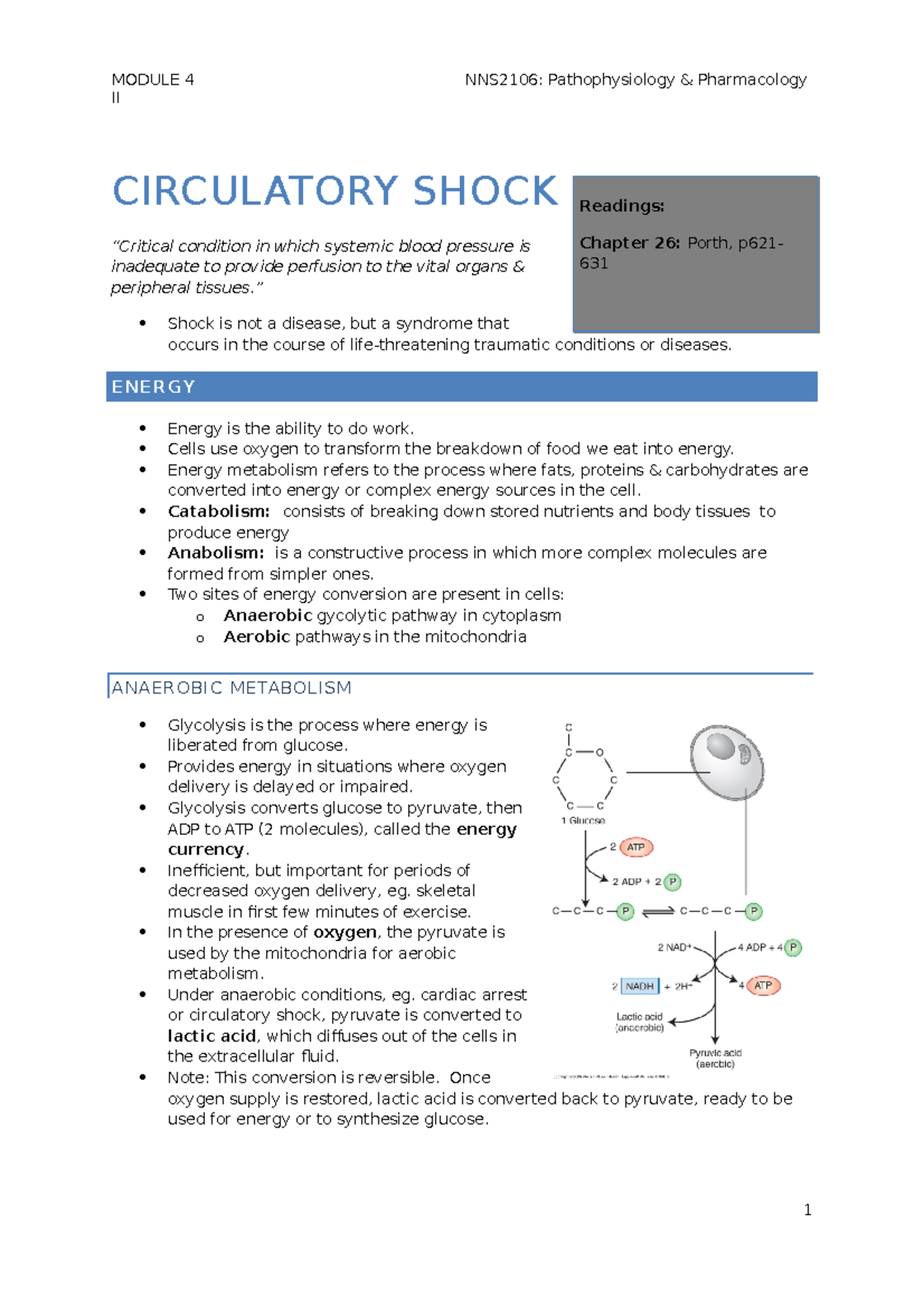 Modul 4 Circulatory Shock Studocu