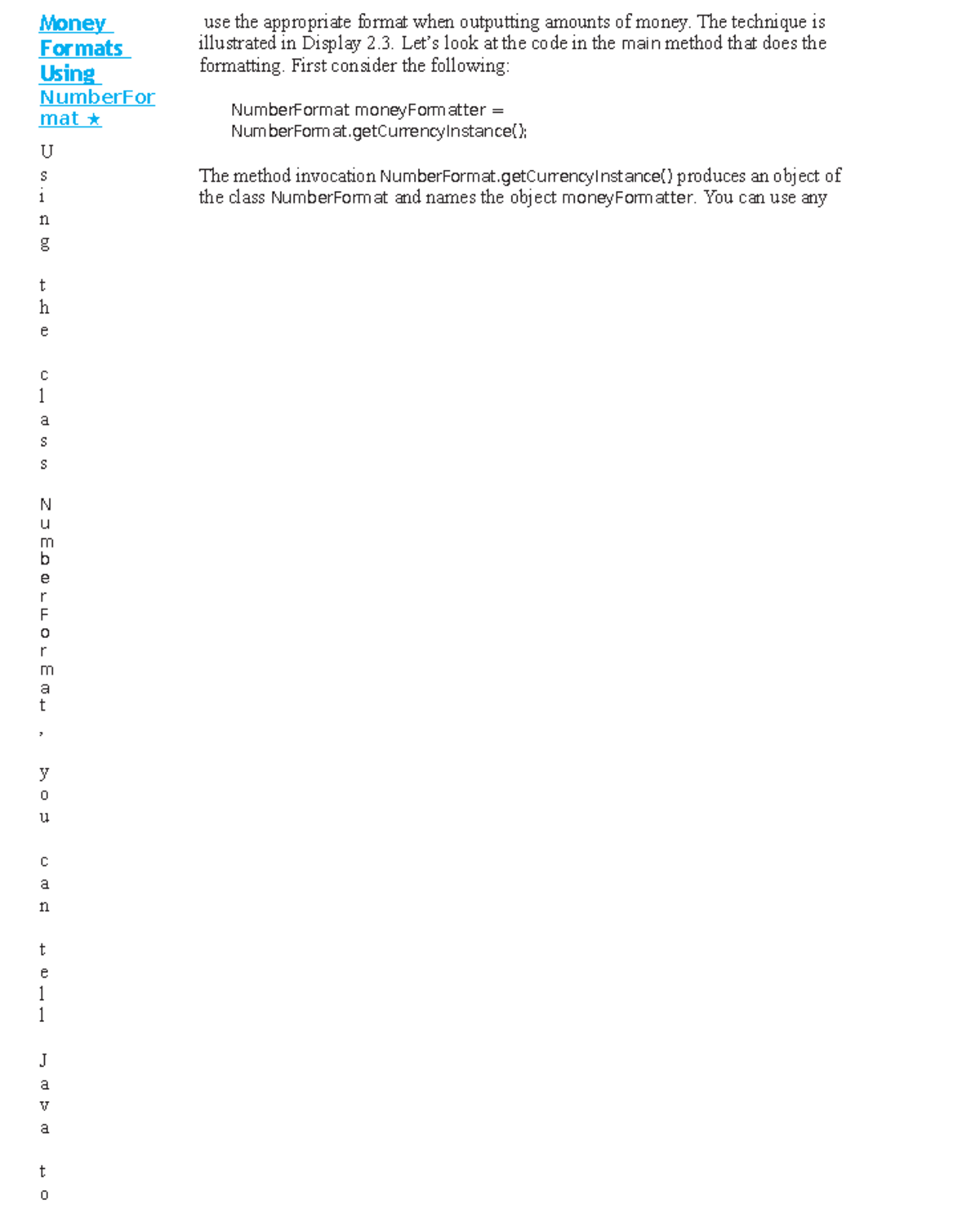 Money Formats Using Number Format - Money Formats Using NumberFor mat ...