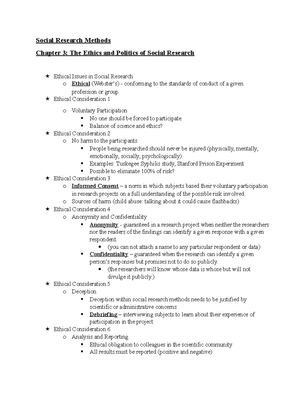 social-research-methods-chapter-3-the-ethics-and-politics-of-social