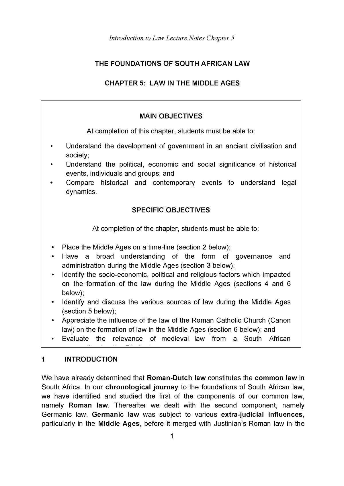 2023 Chapter 5 Law of the Middle Ages (1) (12 ...