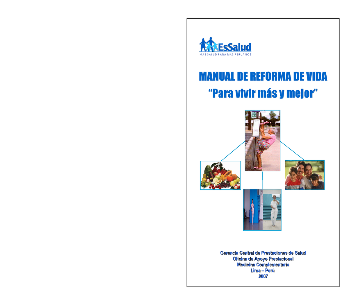 Manual De ESSALUD Para Vivir Más Y Mejor - Gerencia Central De ...