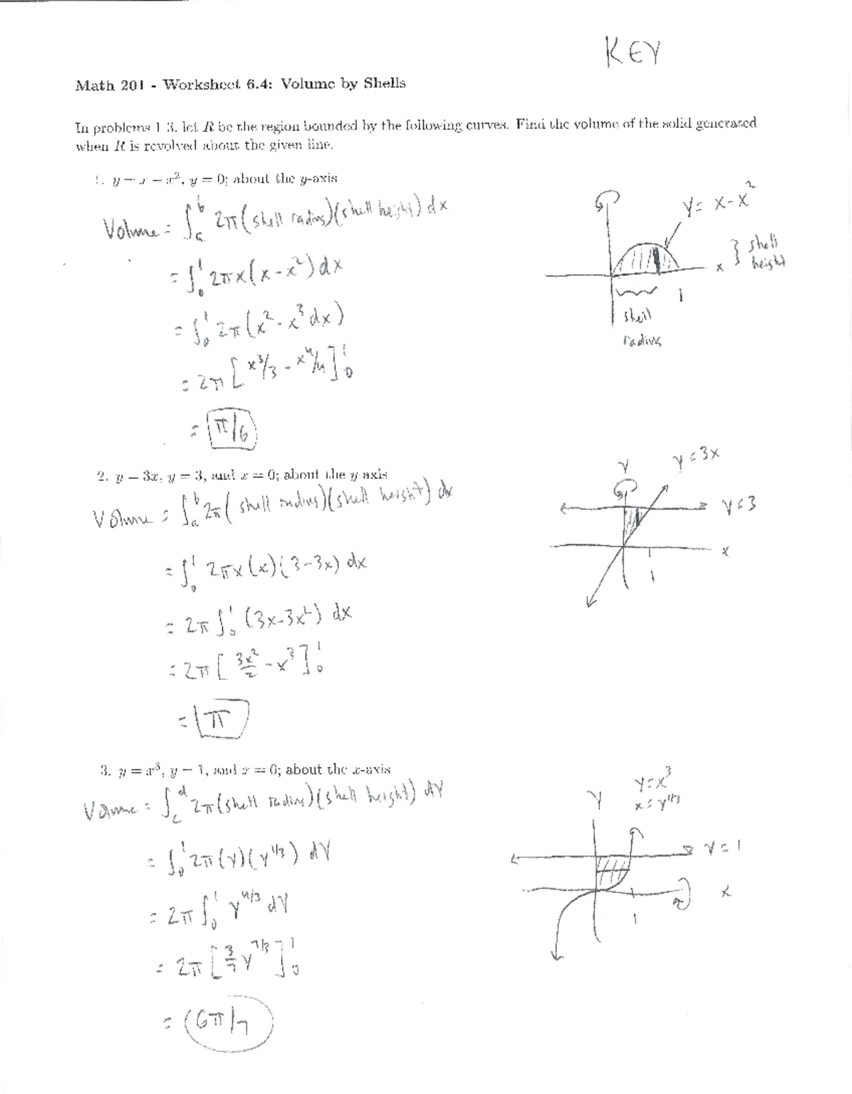 Worksheet 6.4 Key - MATH 201 - Studocu