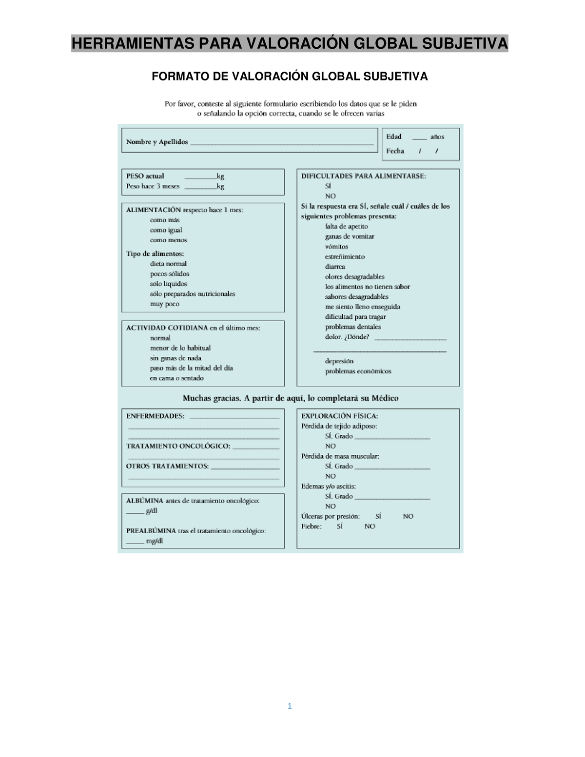 Formatos Tamizaje E Indice Pronostico - HERRAMIENTAS PARA VALORACIÓN ...