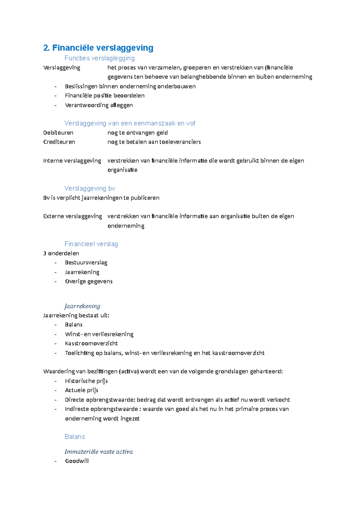 Samenvatting Financieel Management Voor Ondernemers In Het Mkb ...