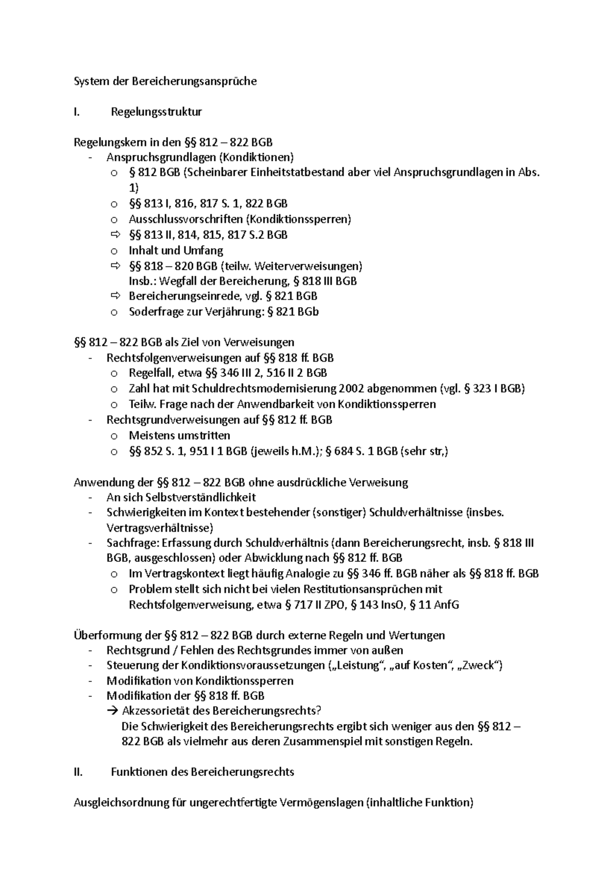 system-der-bereicherungsanspr-che-regelungsstruktur-regelungskern-in