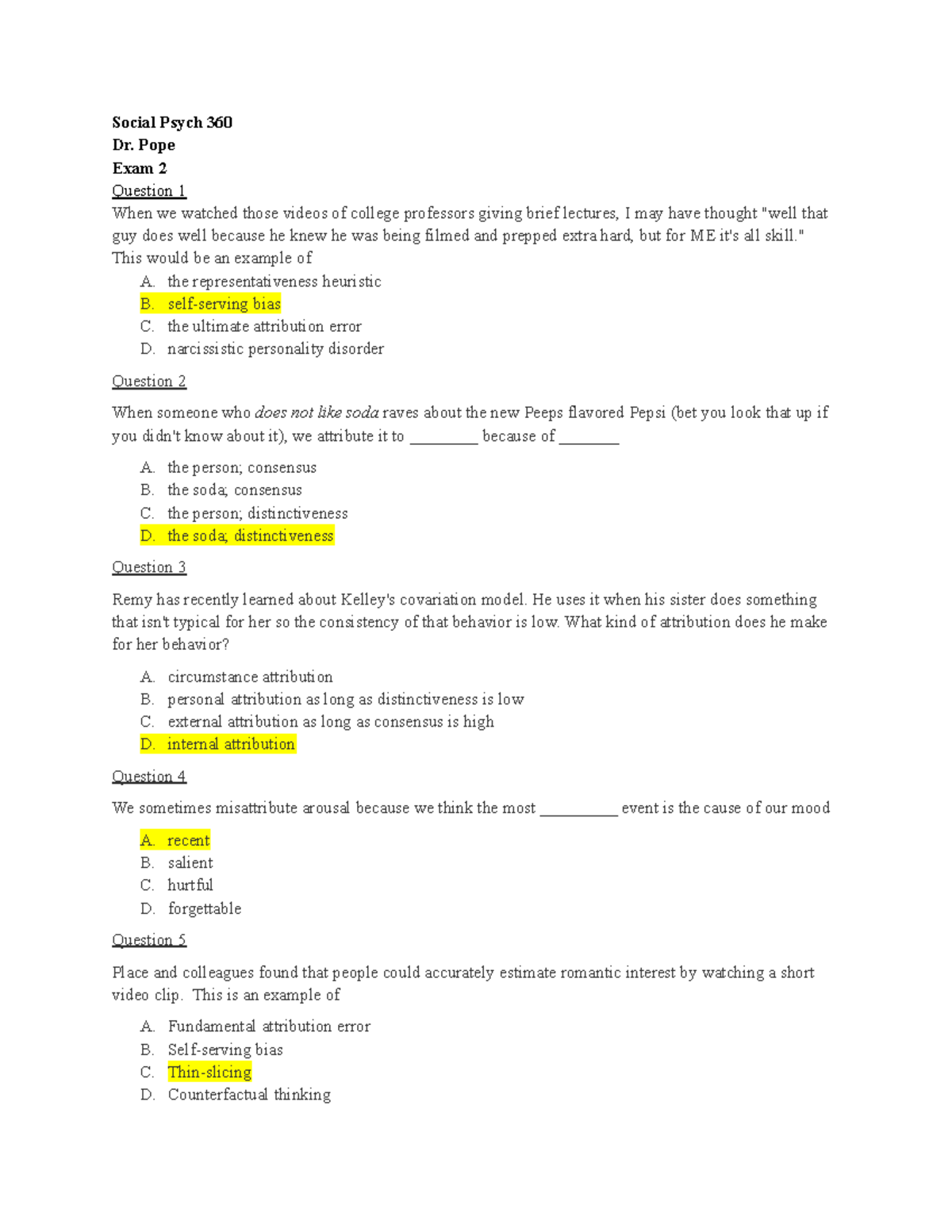 Psychology 360 Midterm 2 Flashcards