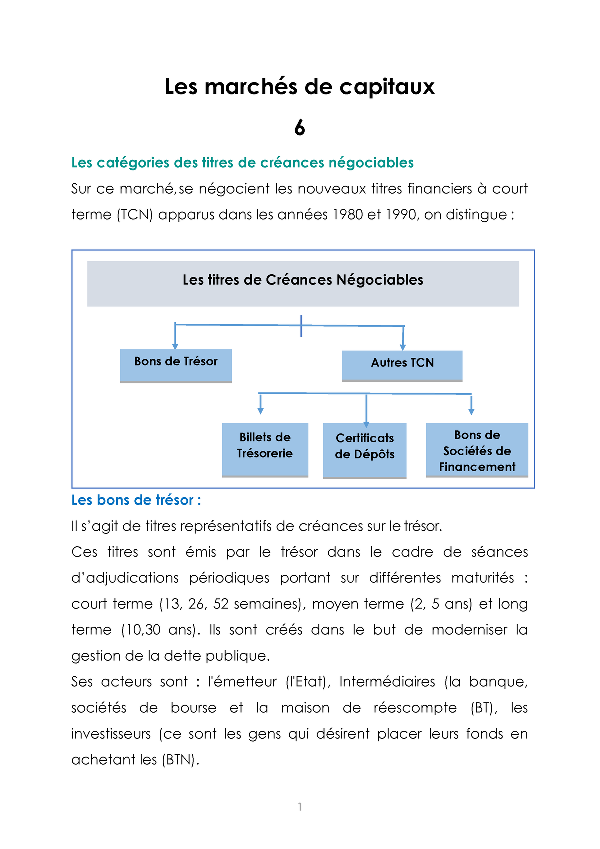 Les Marchés De Capitaux - 6 - 1 Les Marchés De Capitaux 6 Les ...