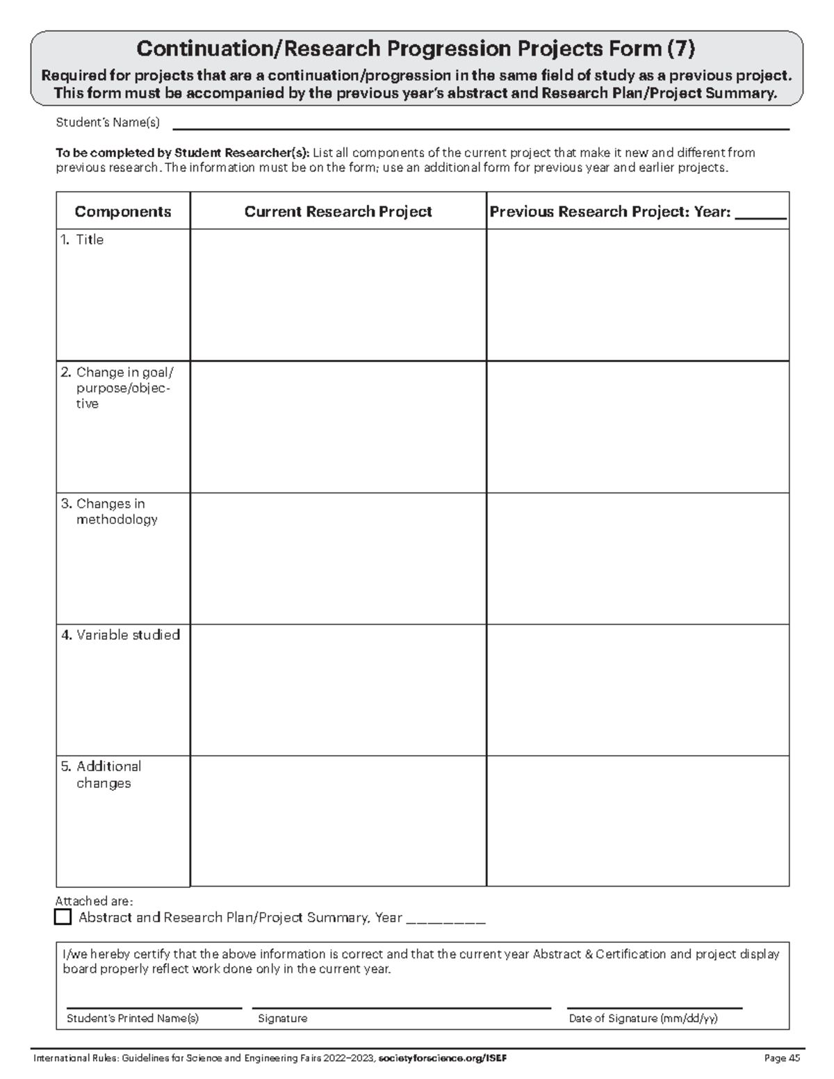 7Continuation MODULE International Rules Guidelines for Science