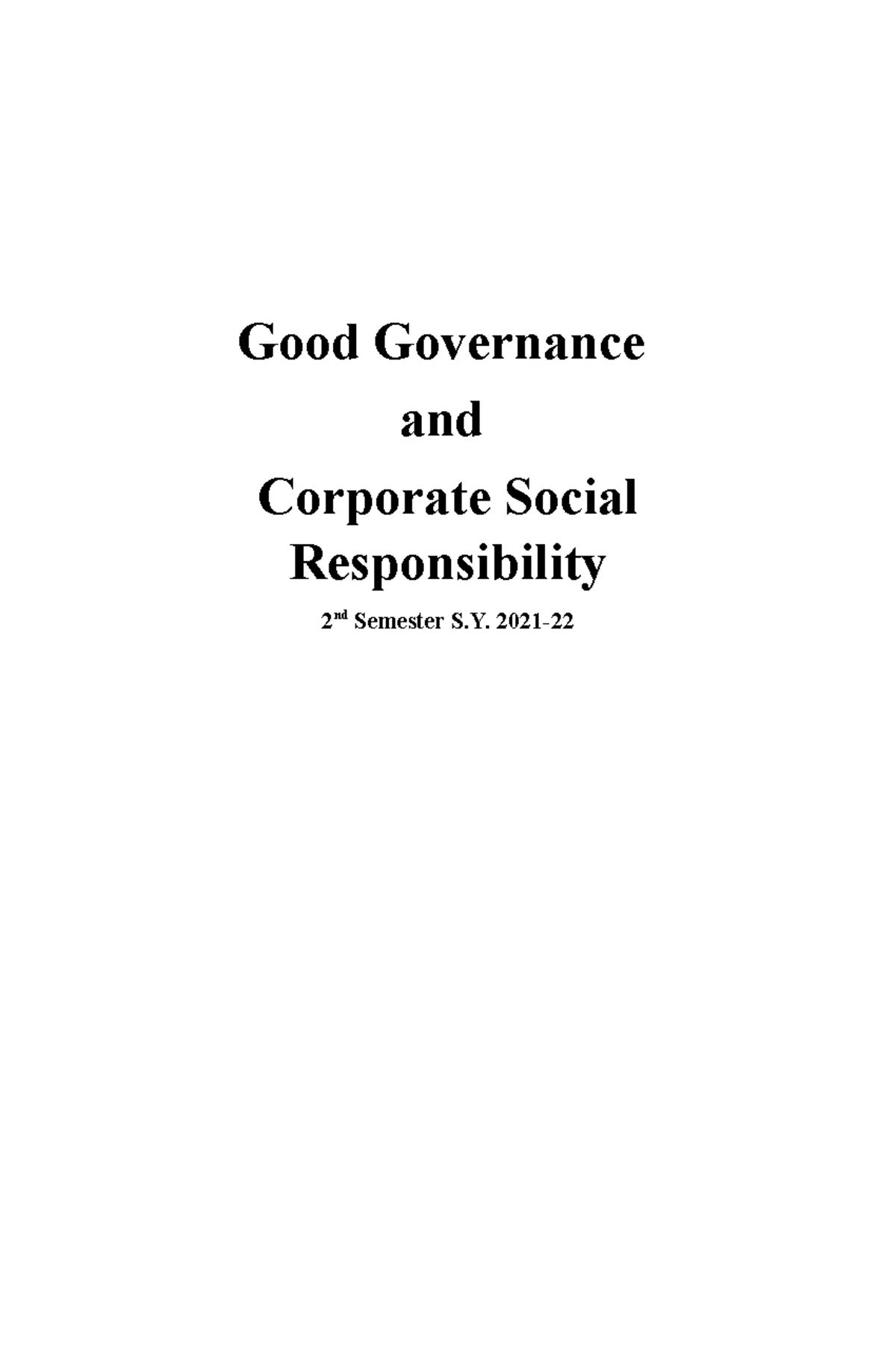 good governance dissertation