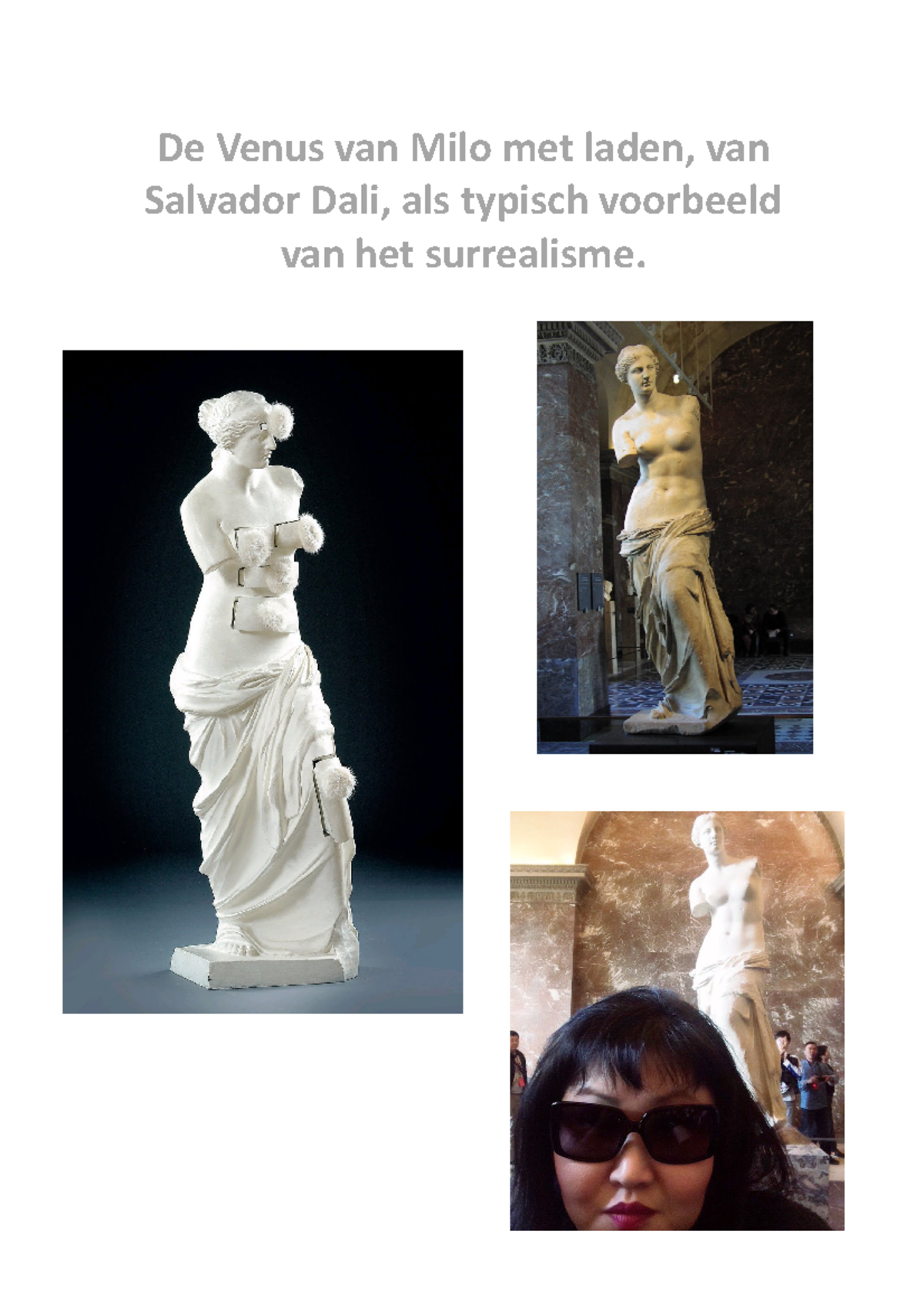 Werkstuk Venus van Milo (essay) De Venus van Milo met laden, van Salvador Dali, als typisch