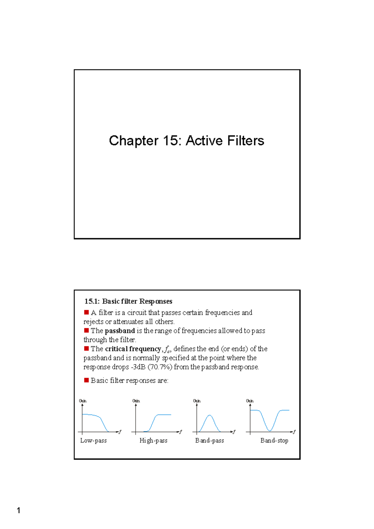 Chapter 15 active filters Chapter 15 Active Filters A filter is a