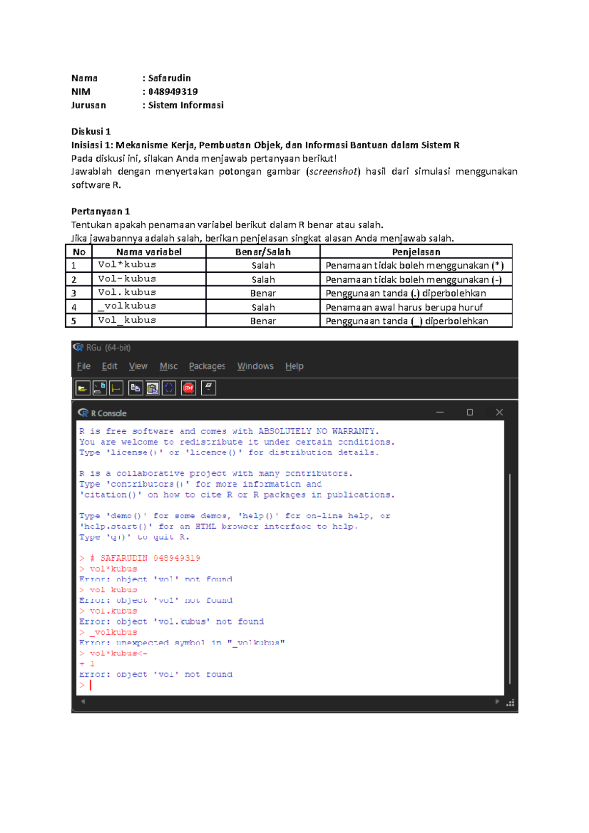 Safarudin Diskusi 1 Sats4111 Komputer 1 Nama Safarudin Nim